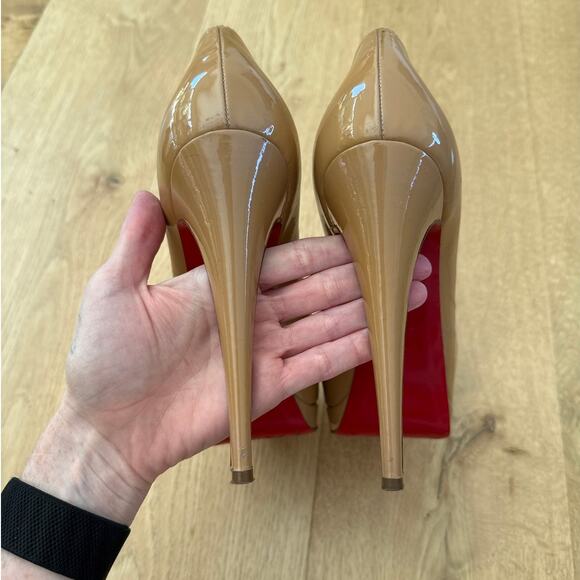 Christian Louboutin Stiletto Pumps Patent Size 40.5 Camel Brown - Picture 6 of 10